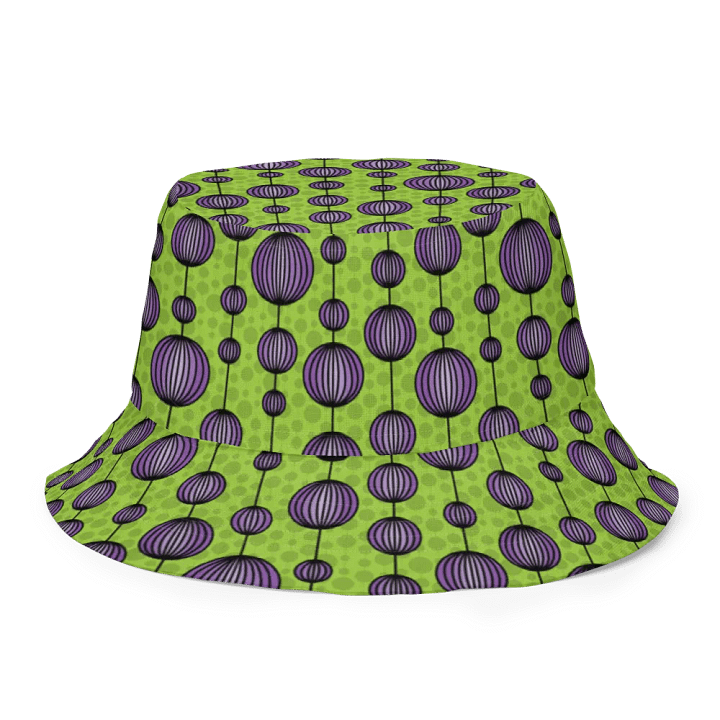 Weirdly Zen Reversible Bucket Hat - Purple and Green Abstract product image (1)