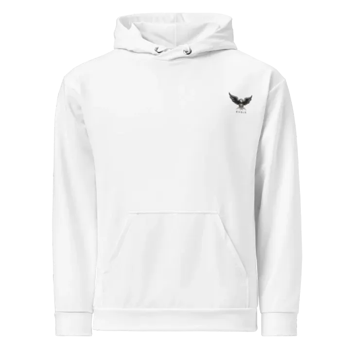 Eagle Brand Recycled Unisex Hoodie with Majestic Eagle Design - White product image (1)
