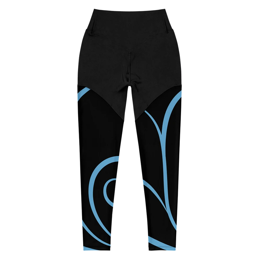 Flowing Blue Flourish All-Over Print Sports Leggings product image (33)