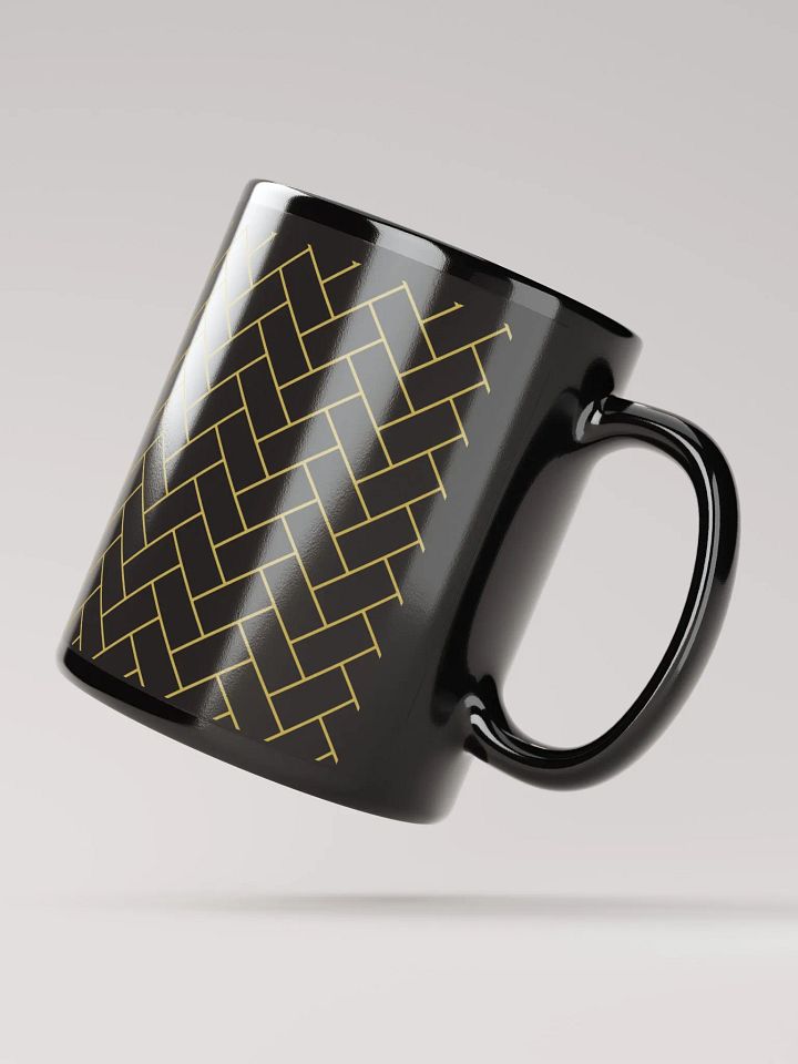 Gold Bricks Pattern Design Black Mug product image (3)