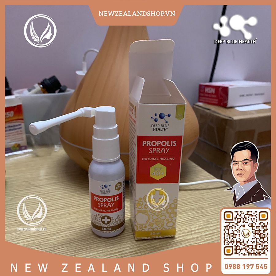 Xịt họng keo ong giảm ho, đau họng Deep Blue Health Propolis Spray Plus (BIF 40+) 30ml product image (4)