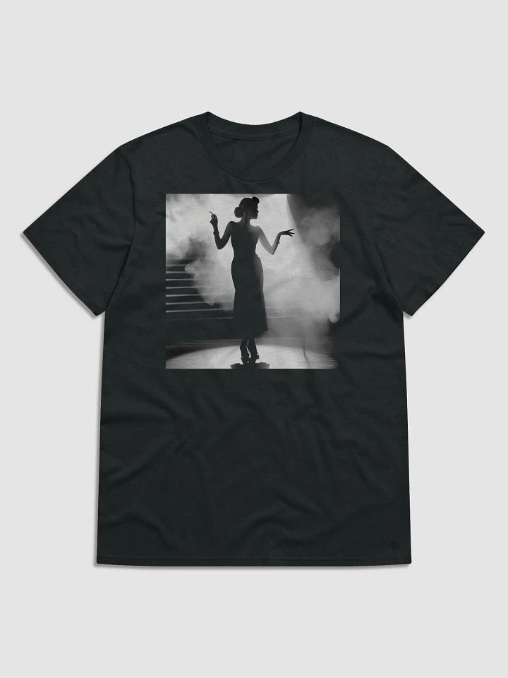 Elegance in Shadow: The Noir Chanteuse (Front Print Womens Tee) product image (1)