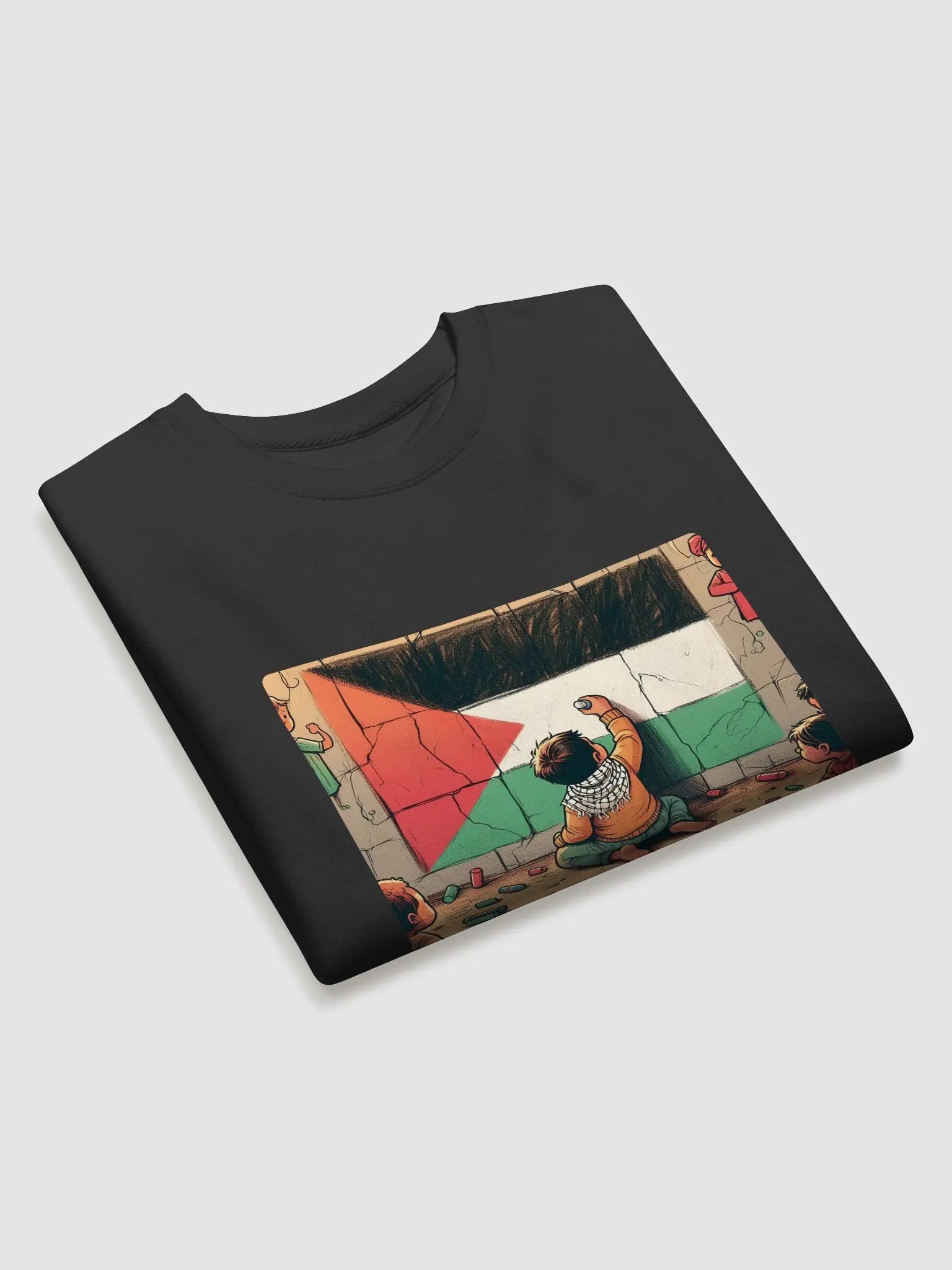 Freedom Expression Premium Sweatshirt | Free Palestine AI Work product image (23)