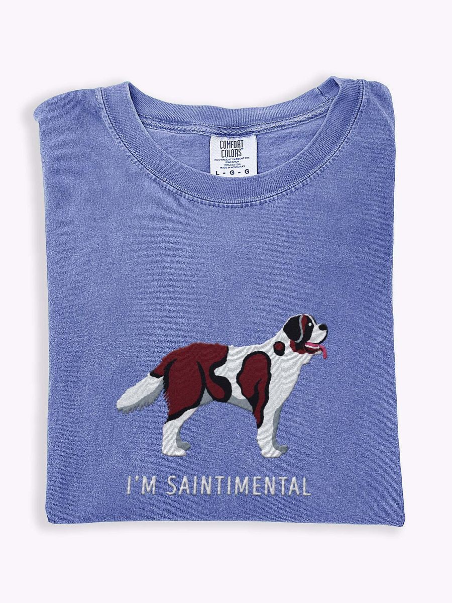 I'm Saintimental T-Shirt(Embroidered) of a Saint Bernard(Mahogany) product image (1)