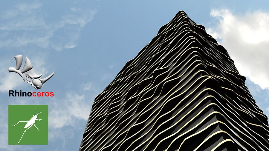 Liquid Architecture Parametric Tower Facade Design Grasshopper Rhino Files Download product image (2)