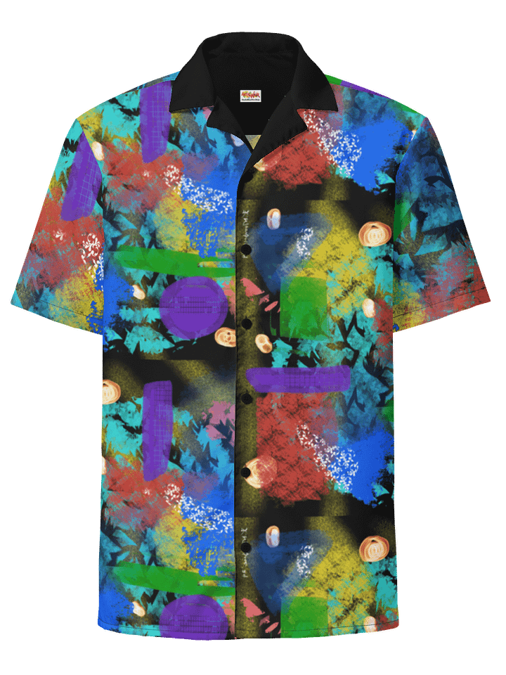AbstractWear #2 Unisex Hawaiian Style Shirt/Night-Flower product image (1)