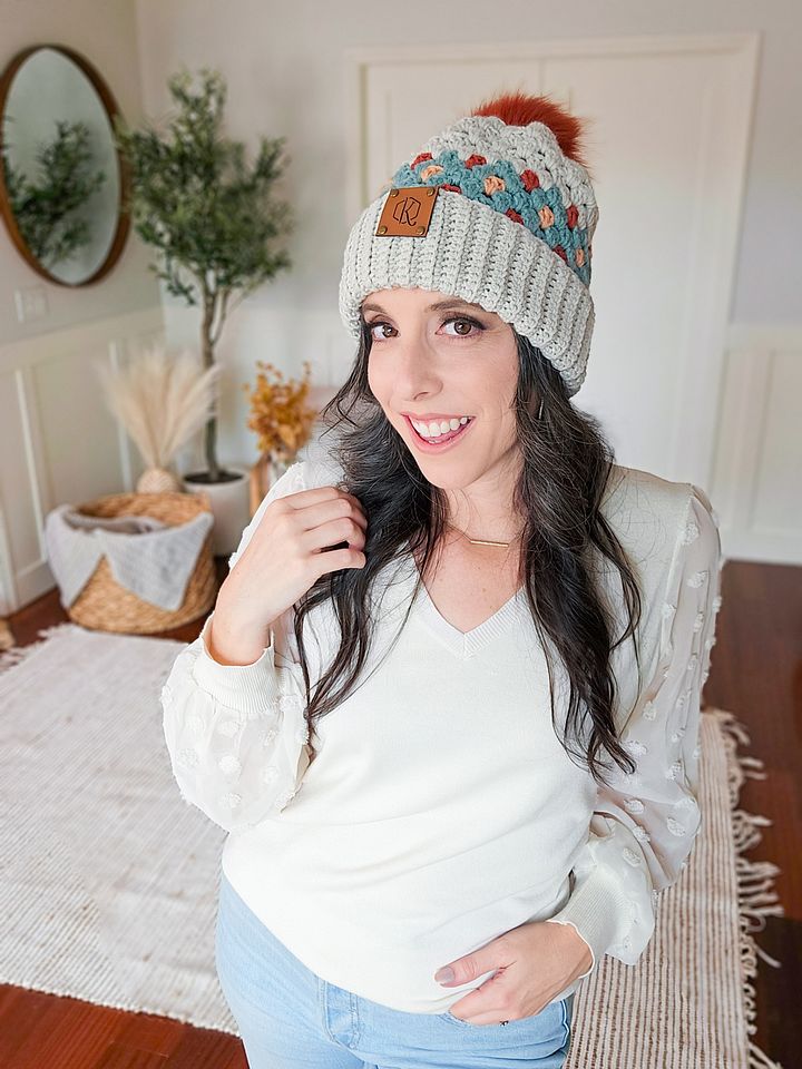 Gemstone Hues Crochet Beanie PDF Pattern product image (1)