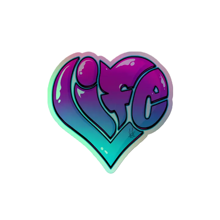 Love Like Klassik Holographik Stikker product image (2)