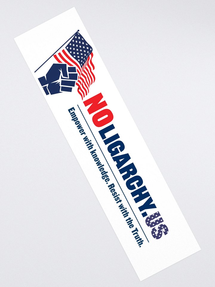 NOLIGARCHY.US Fist Bumper Sticker product image (2)