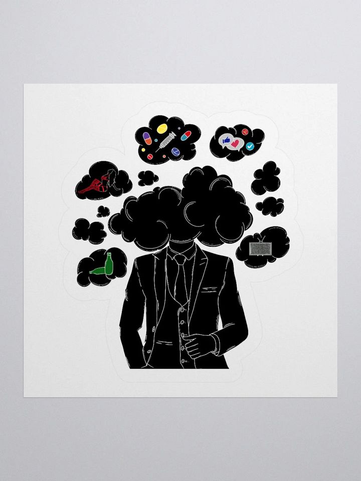 Head in the clouds Kiss Cut Stickers product image (1)