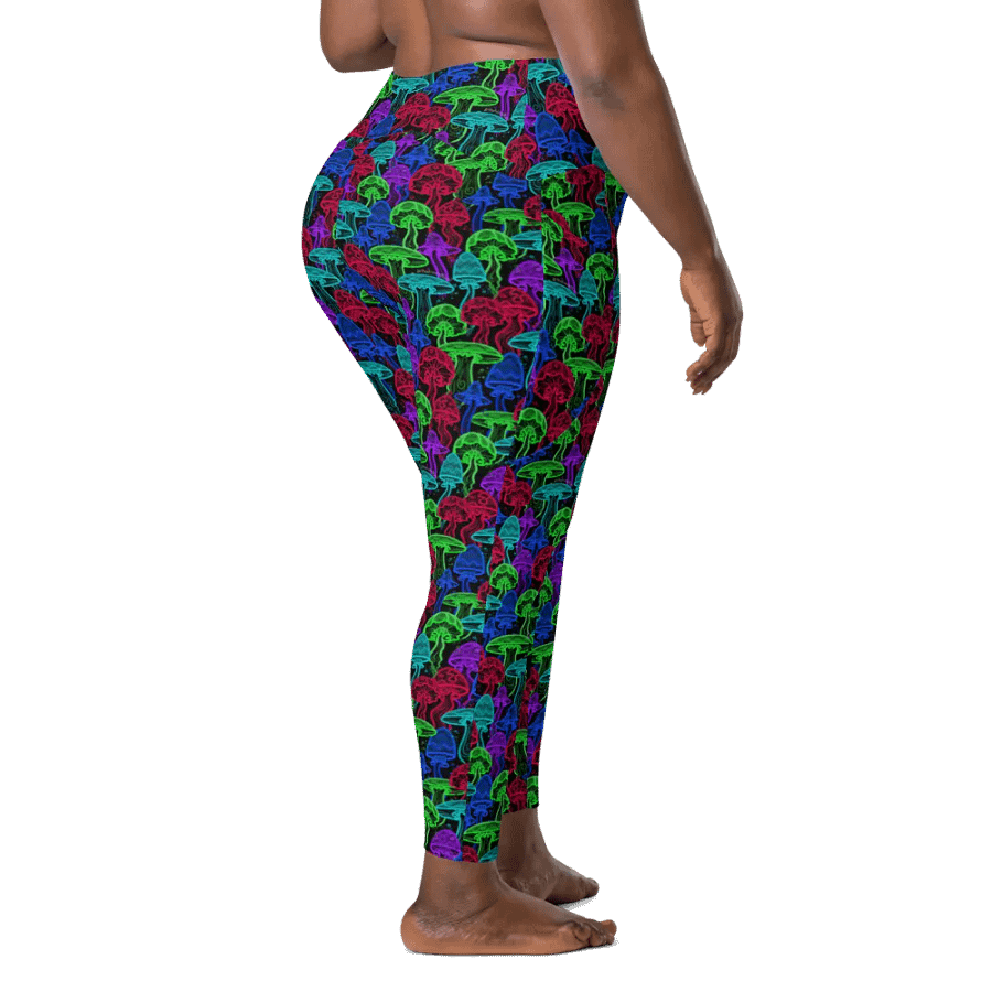 Neon Mushrooms (Variation 1) Pocket Leggings product image (3)