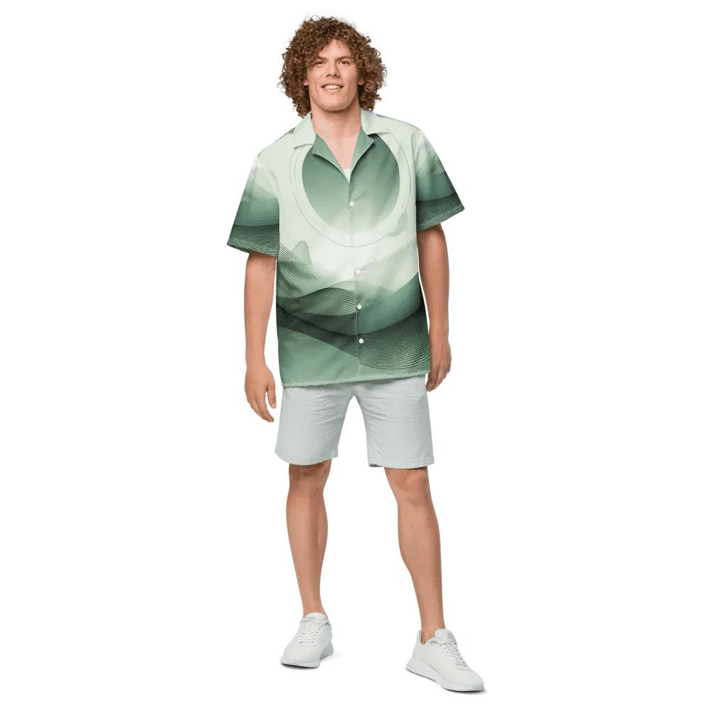 Men's Full-Print-9 Green Hawaiian Shirt product image (2)