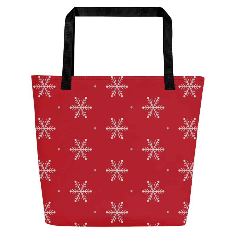 Red Snowflake Holiday Tote Bag product image (1)