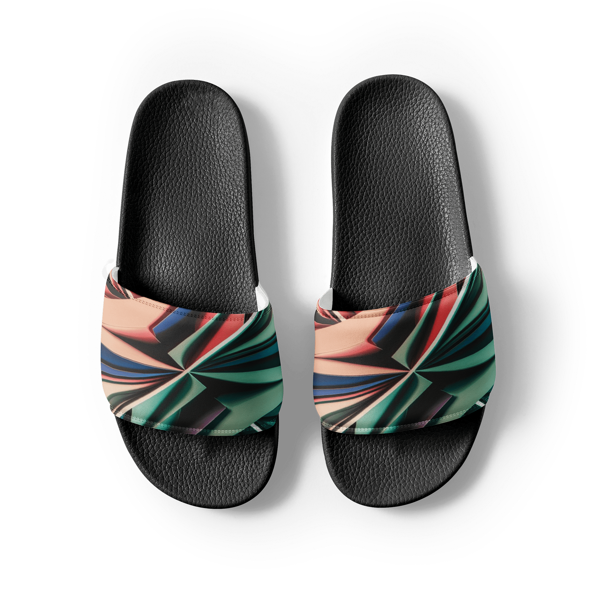 Graphic Grove Men's Slides: Vibrant Abstract Designs for Ultimate Beach and Pool Comfort product image (4)