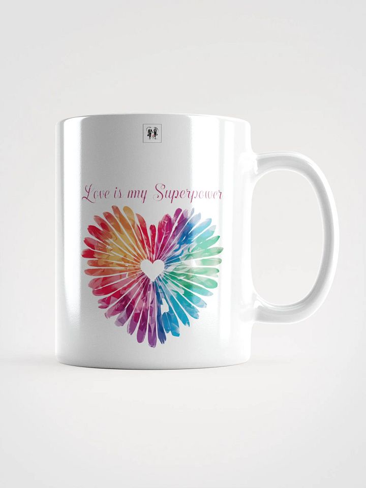Love is My Superpower Heart Design Mug (White) product image (1)