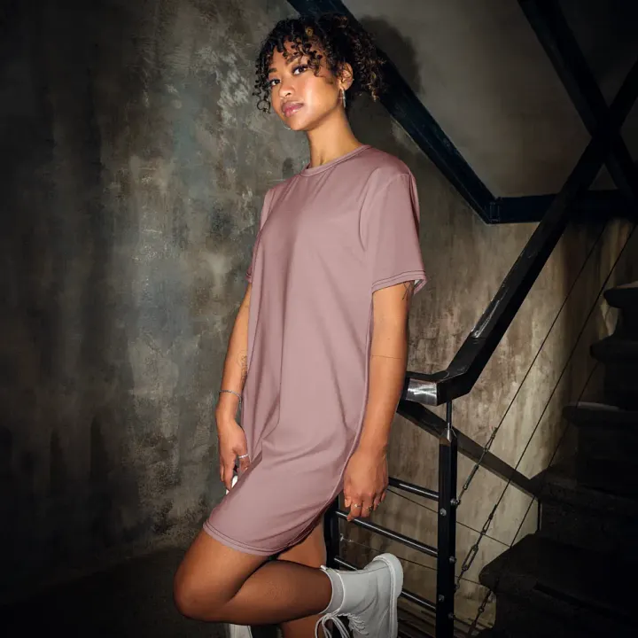 Effortless Chic Pink T-Shirt Dress product image (2)