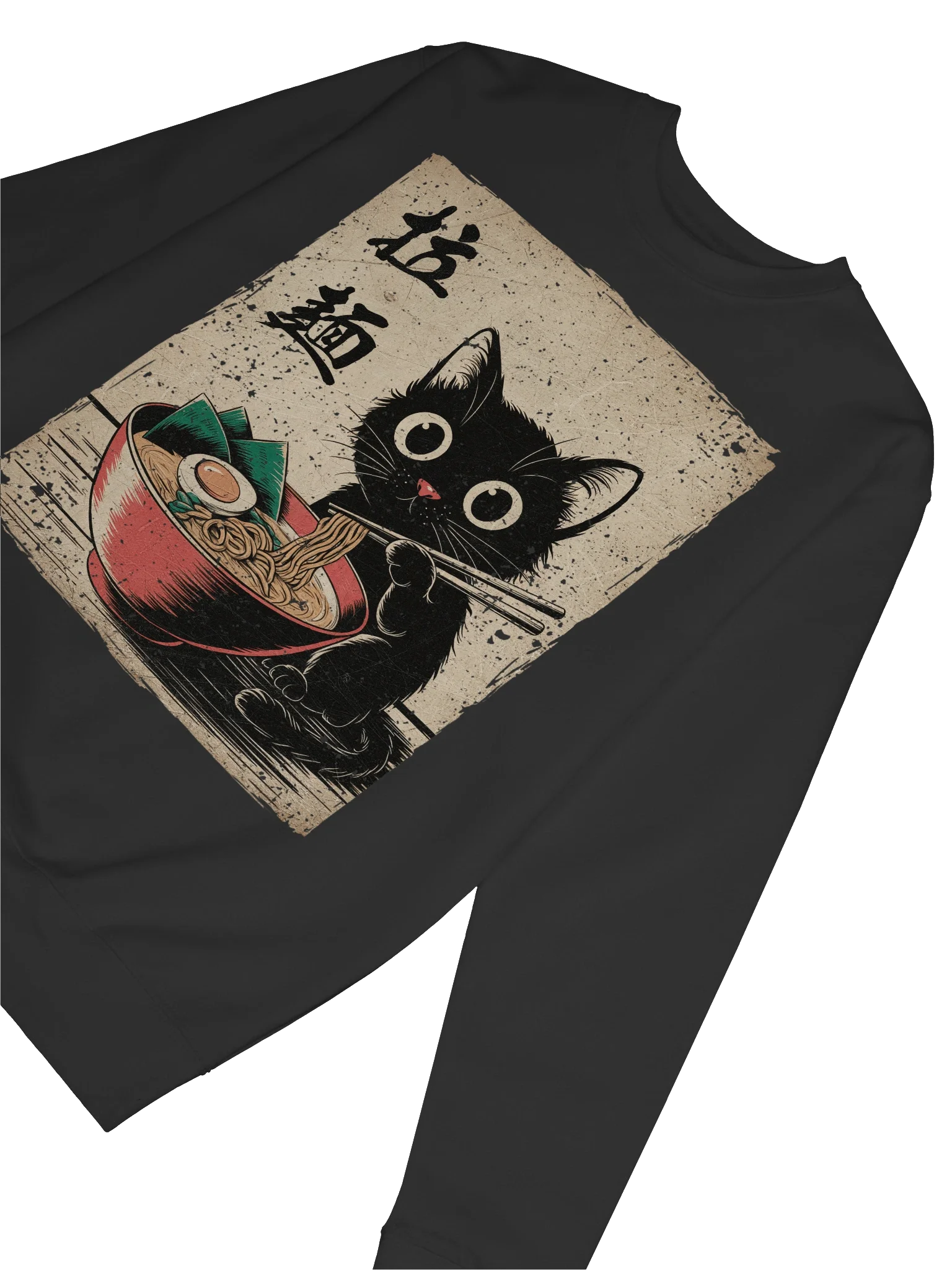 Black Cat Ramen Iconic Vintage Graphic Style Sweatshirt product image (42)