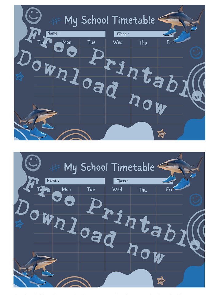 Tralalero Tralala Timetable – Blue product image (1)