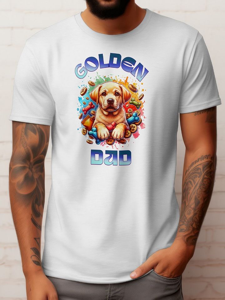 Golden Dad Puppy T-Shirt product image (1)