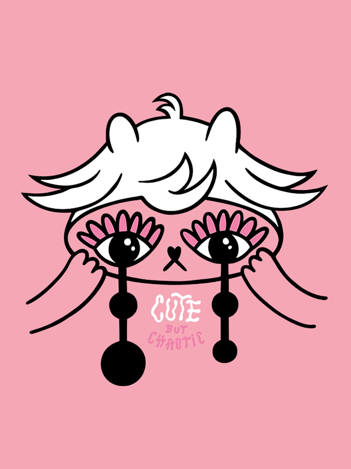 WLS Crop top with print 'Cute but chaotic' product image (2)