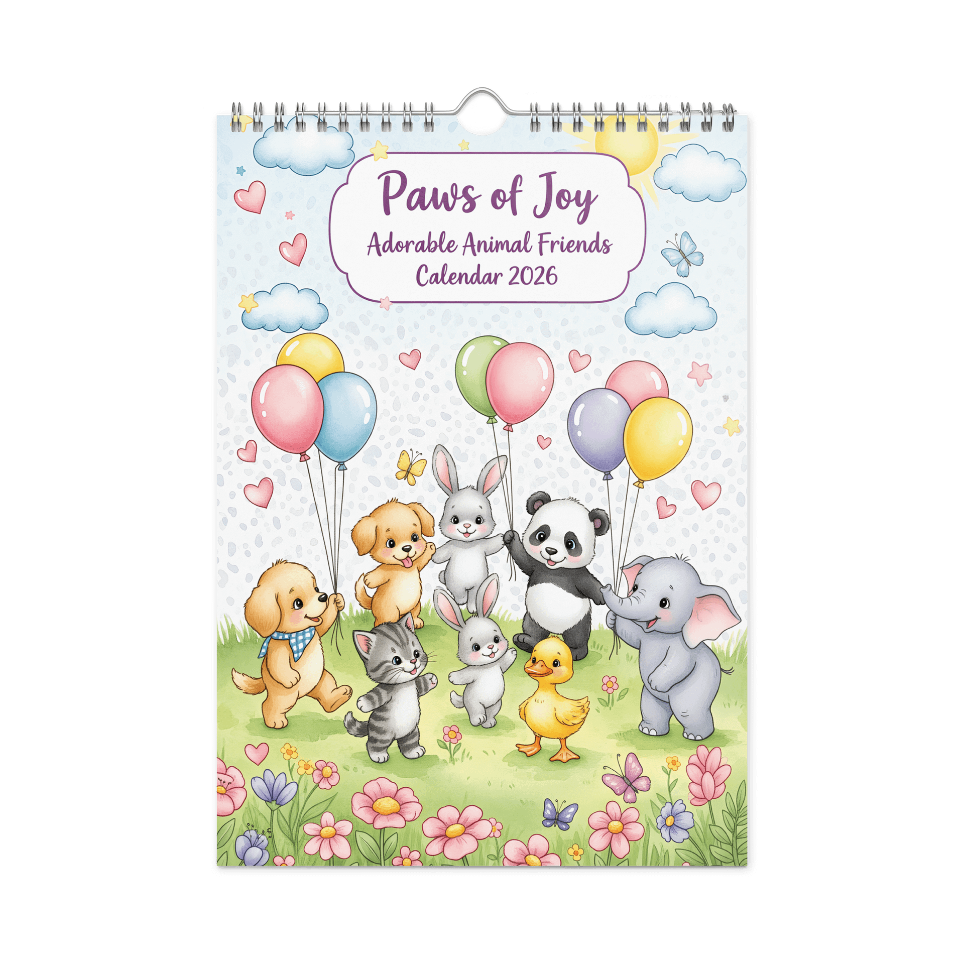 Paws of Joy Wall Calendar 2026 – Adorable Animal Friends product image (3)