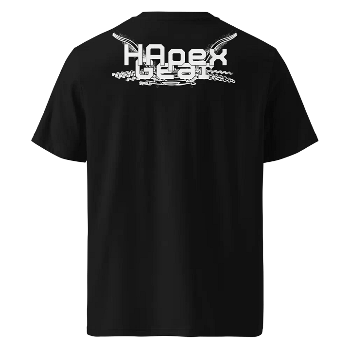 Aaron - Embroidered - Organic Cotton T-Shirt - White HApex Gear Black Logo product image (1)