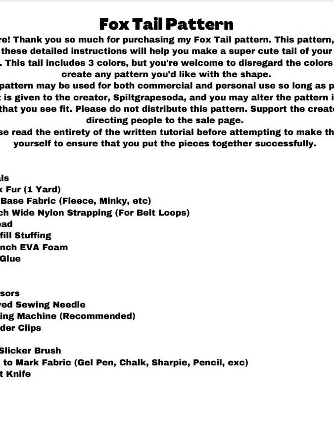 Fox Tail Pattern [PDF DOWNLOAD] product image (2)