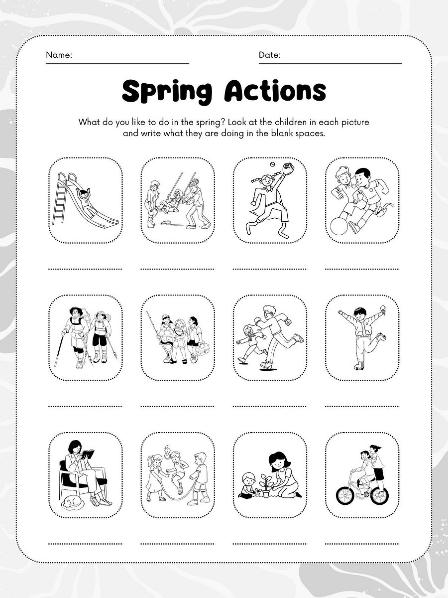 Spring Vocabulary Workbook for Kids – Fun Printable Activities for Learning Spring Words (Ages 5–8) product image (3)