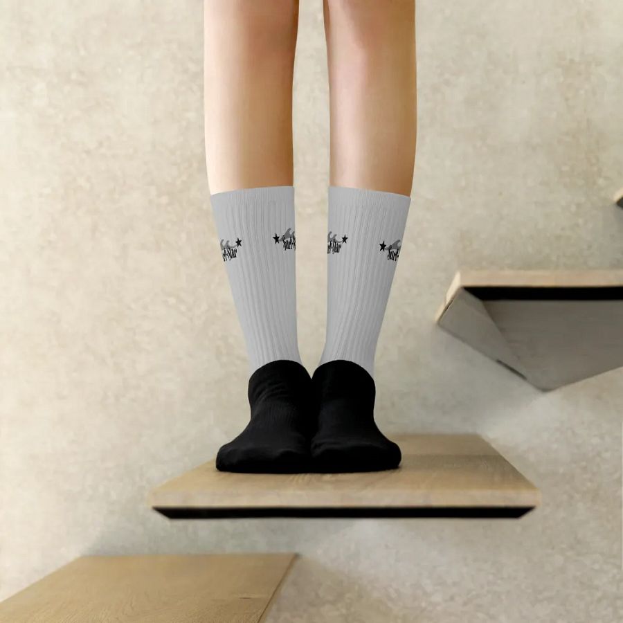 Surf star logo, gray socks product image (9)