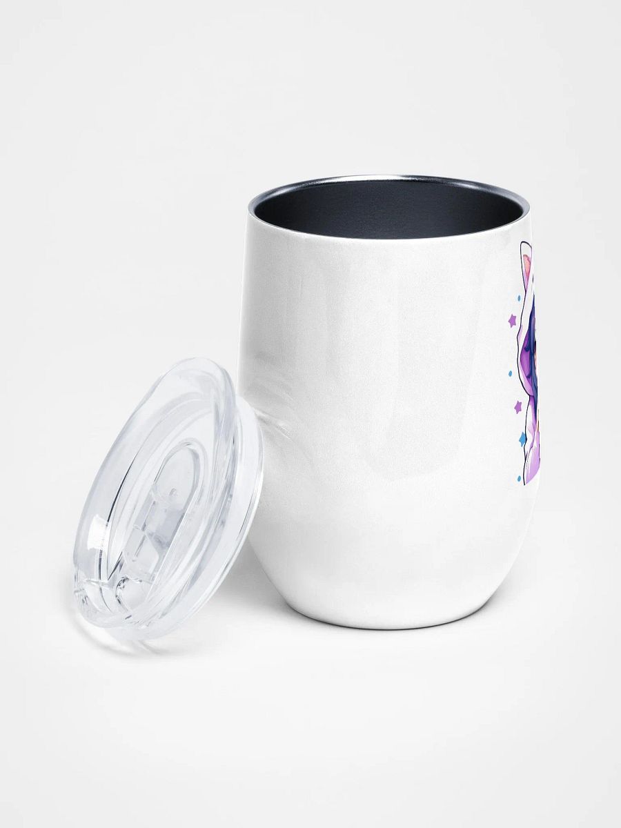 Cozy Kawaii Anime Girl - Wine Tumbler Cup - 12 oz - High-Grade Stainless Steel product image (4)