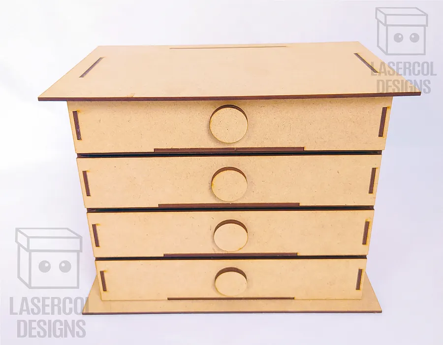 4 Drawers Desk Organizer - Laser Cut Files product image (5)