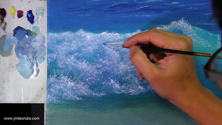 DOWNLOADABLE TUTORIAL - Realistic Crashing Waves in Acrylics product image (3)
