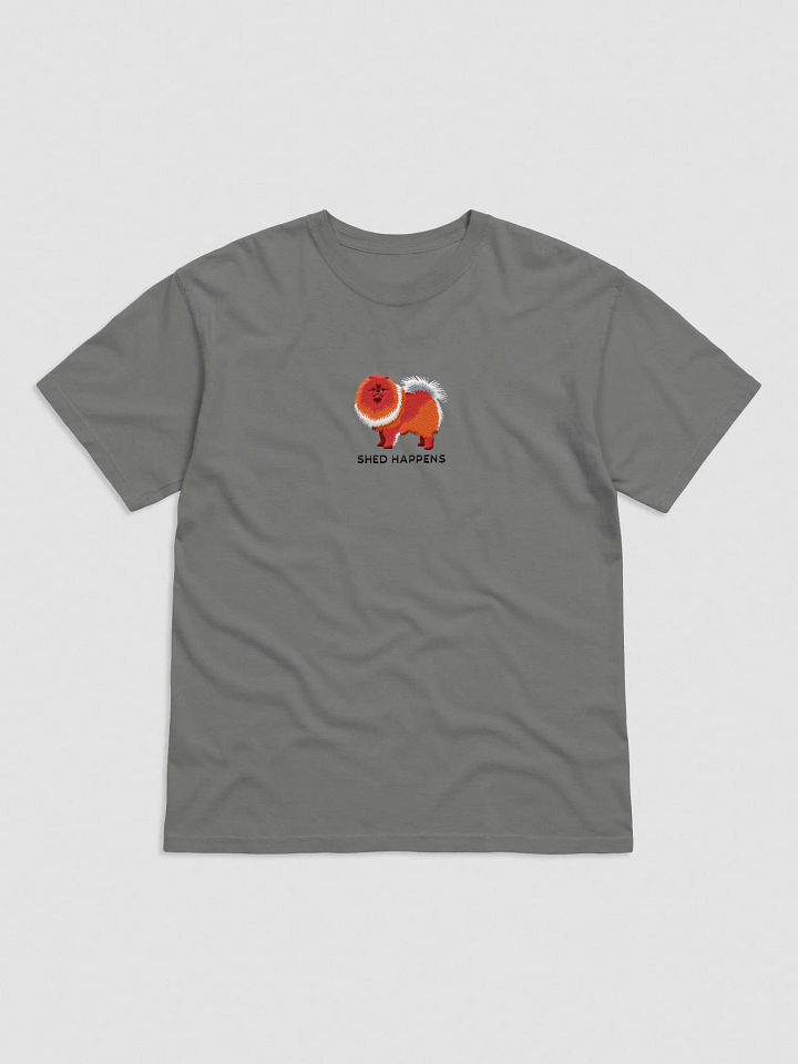 Shed Happens T-Shirt(Embroidered) of a Pomeranian product image (1)