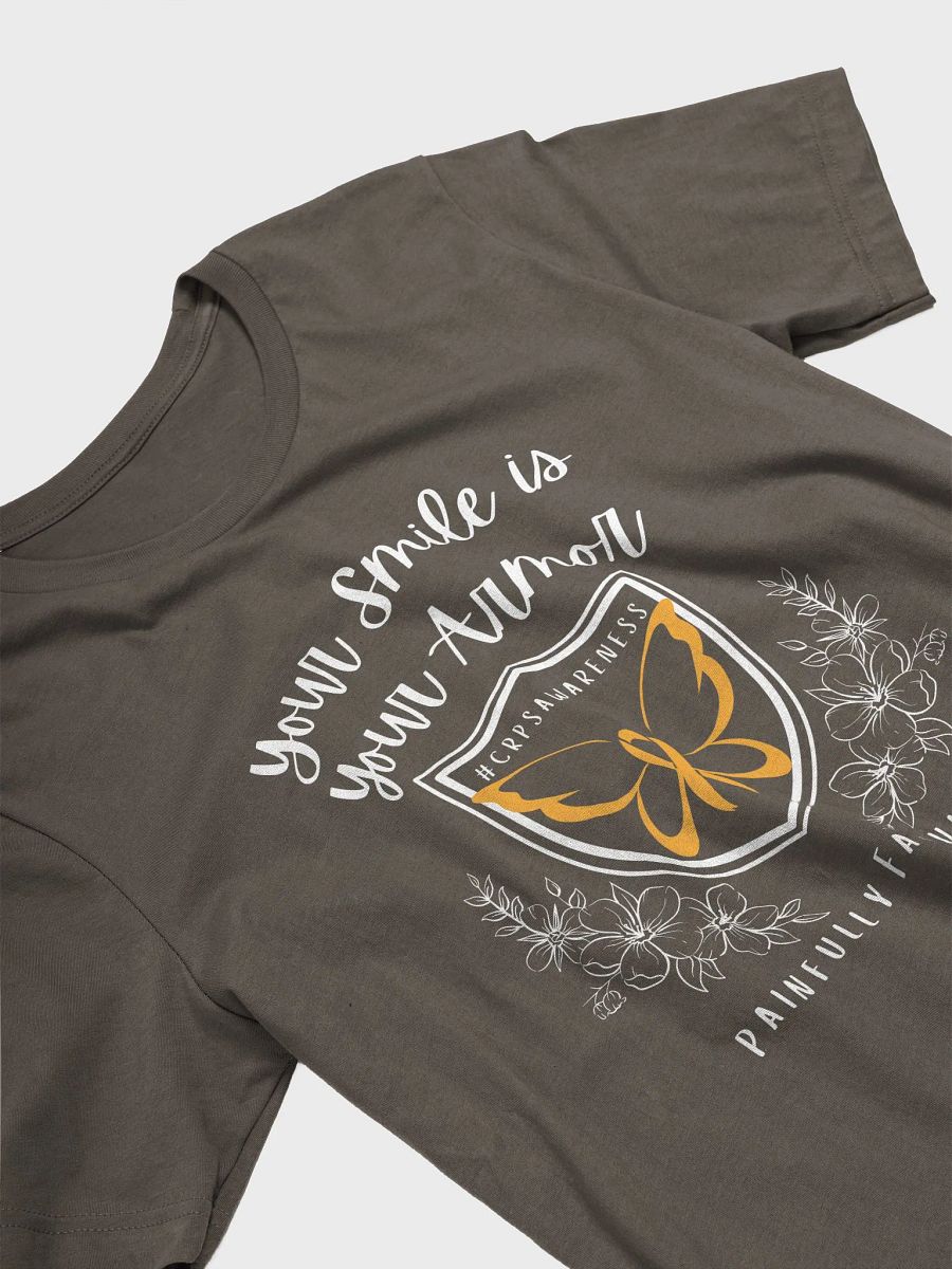 Your Smile is Your Armor CRPS Awareness T-Shirt (White Print) product image (3)