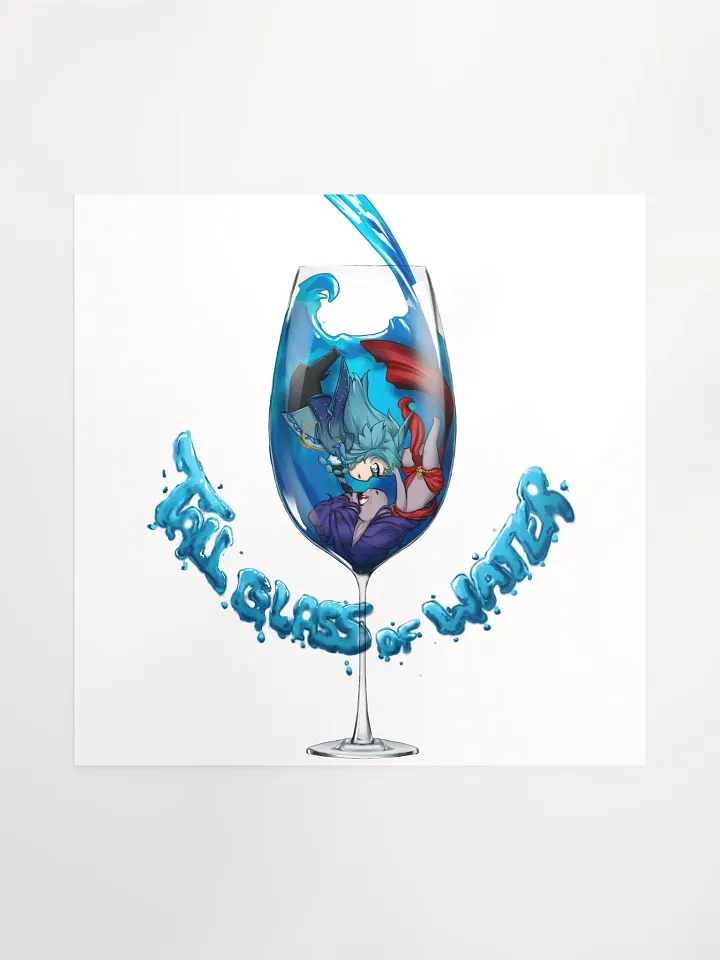 Tall Glass Of Water Chibi Poster product image (1)