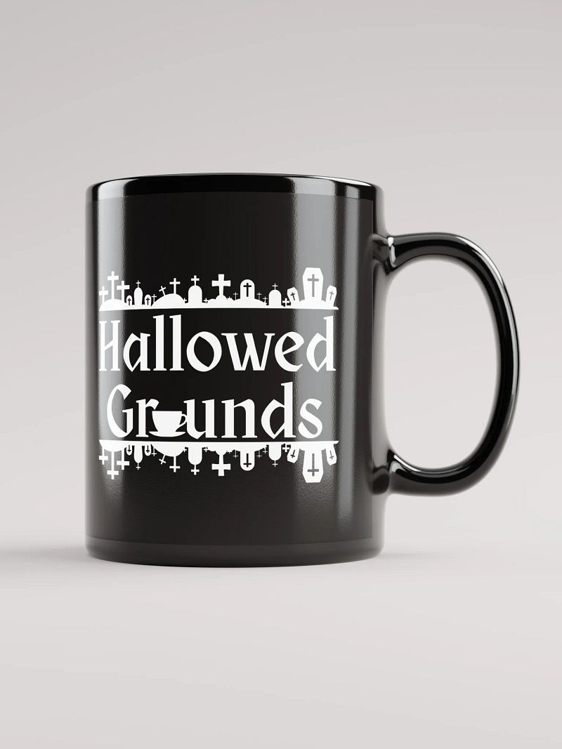 Hallowed Grounds Black Mug