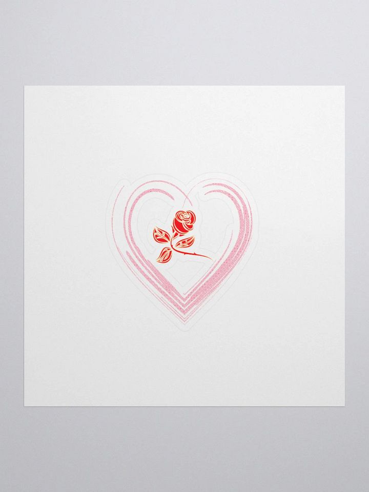 Golden Rose Heart Sticker product image (2)