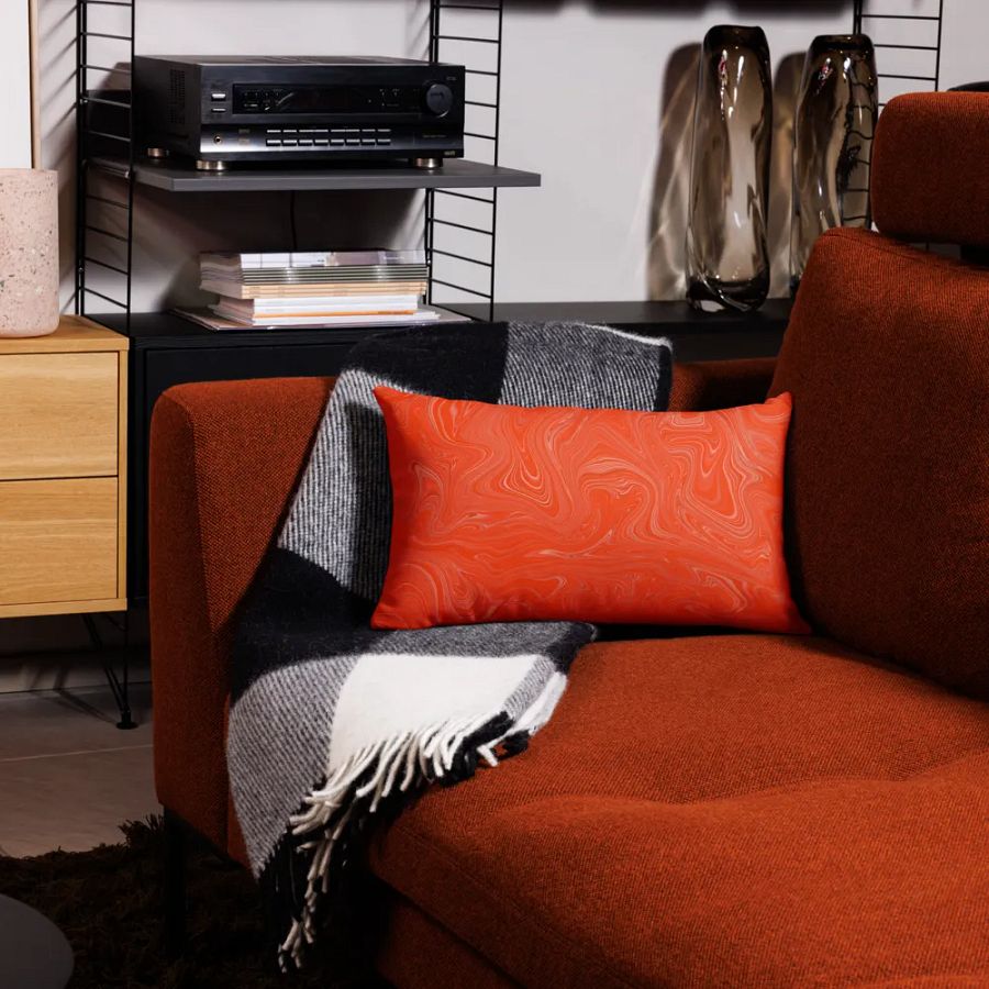 Premium Pillow Case - Orange Brown Fluid Swirls product image (3)