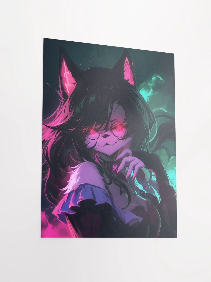 Mystical Catgirl Neon Poster product image (3)