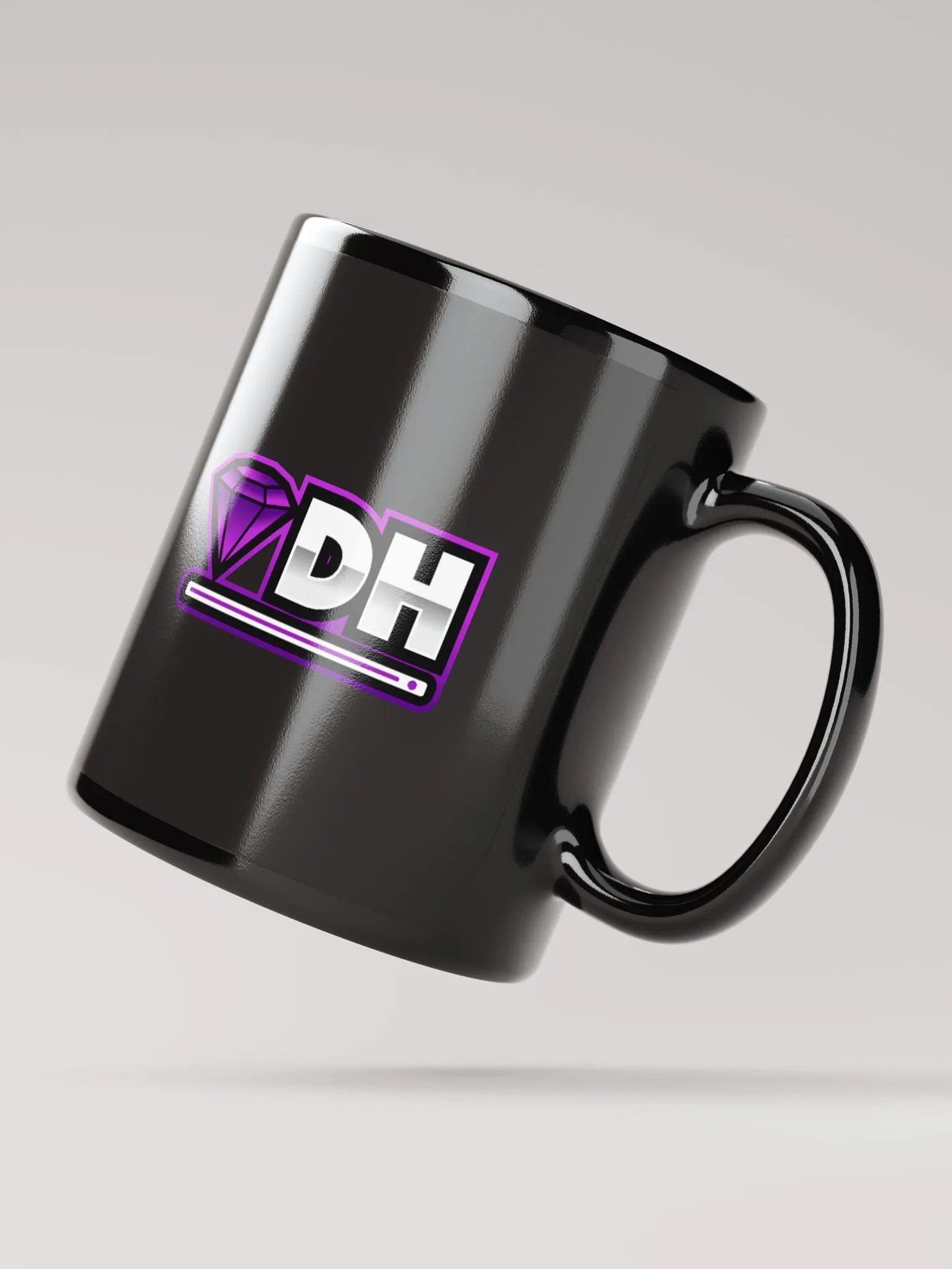 DiamondHost Black Glossy Mug product image (4)