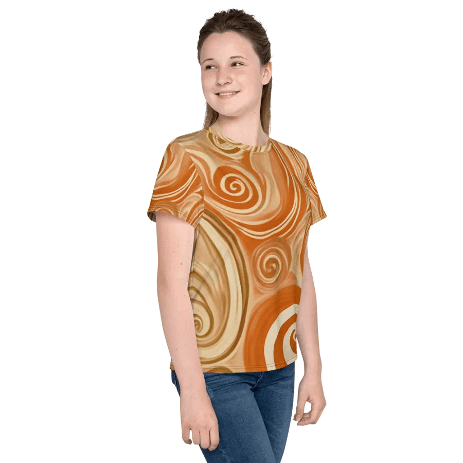 Funky Latte Liquid Tie-Dye Youth Crew Neck Tee product image (8)