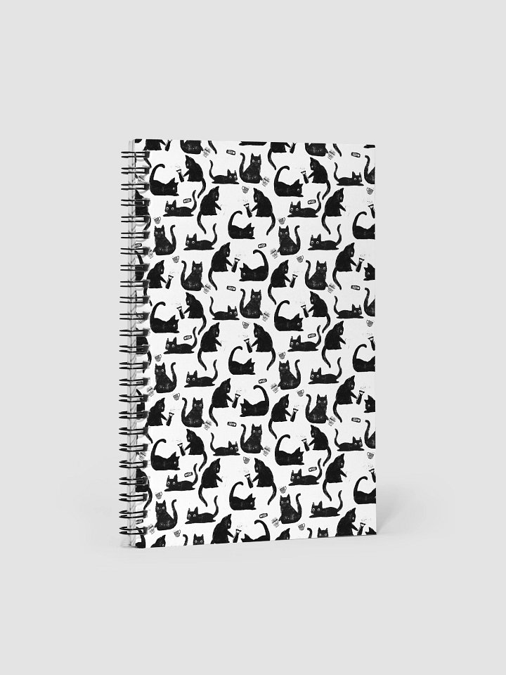 Bad Cats Knocking Stuff Over Pattern Notebook product image (1)