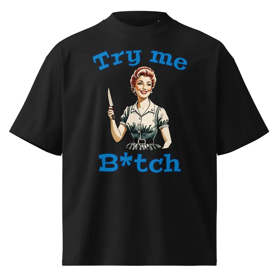 Try Me B*tch - Funny Meme T-Shirt - Stanley/Stella Unisex Organic Oversized T-Shirt SATU020 product image (2)
