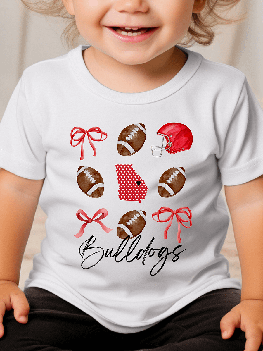 Toddler Girls Bulldogs Football T-Shirt (Homemade) product image (1)