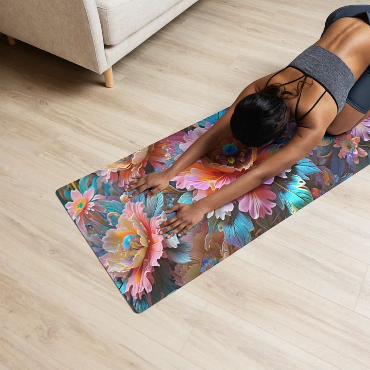 Iridescent Flowers Yoga Mat product image (2)