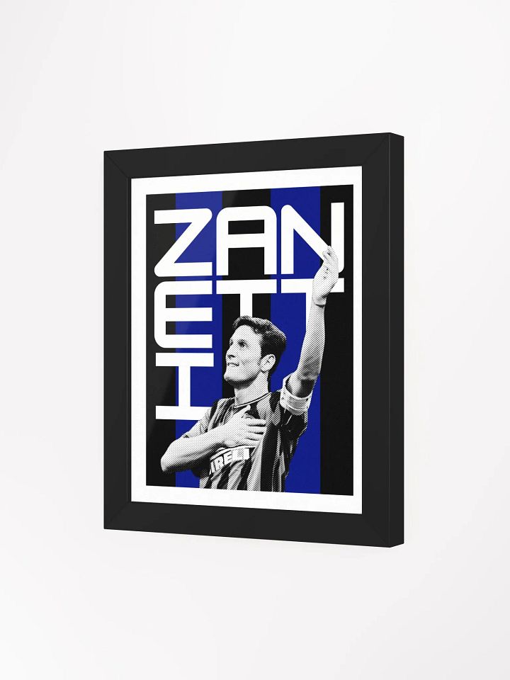 Javier Zanetti BW Inter Milan Name Art Framed Print product image (1)