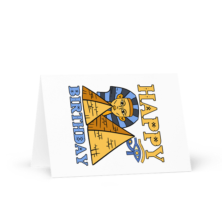 Happy Birthday (Egypt Pyramids) Birthday Card 5" x 7" product image (1)