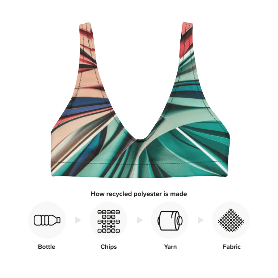 TDS Music Recycled Padded Bikini Top in Abstract Colors (XS-3XL) product image (10)