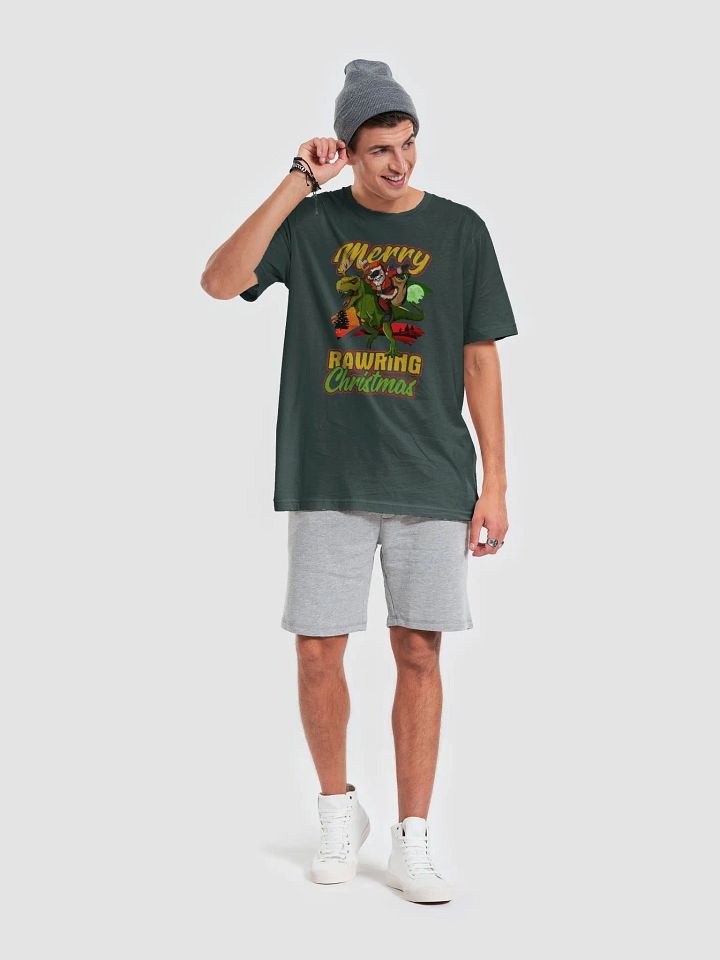 Merry Rawring Christmas - Hilarious Santa and T-Rex Christmas shirt product image (2)