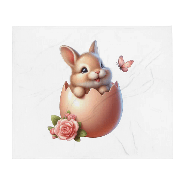 Bunny Easter Egg - Throw Blanket product image (1)